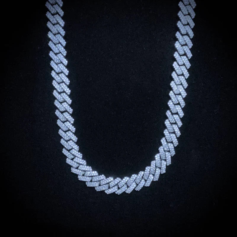 10mm Diamond Prong Link Chain