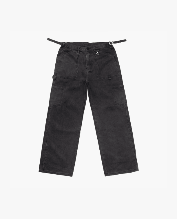 DENIM UTILITY PANT - WASHED BLACK